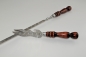 Preview: Grillmesser, Schaschlikmesser, Messer Holzgriff aus lackierter Buche mit Niete